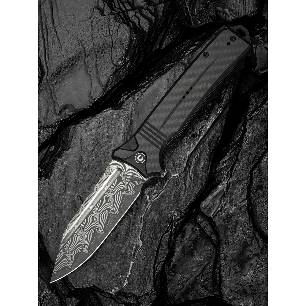Нож складной туристический Civivi Neurohaptic, (9.5 см) Damascus / Carbon Fiber & G10